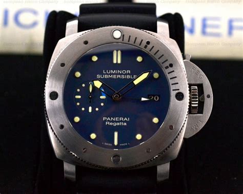 Panerai Luminor Submersible Regatta 3 Day GMT Blue Dial.